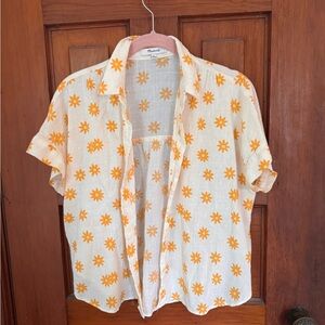 Madewell Sunflower Print Blouse